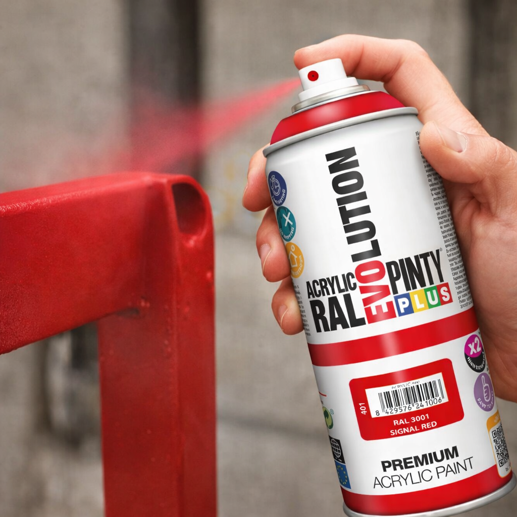 Lakier akrylowy w sprayu Pintyplus Evolution ACRYLIC | 400ml | RAL 3001 Signal Red